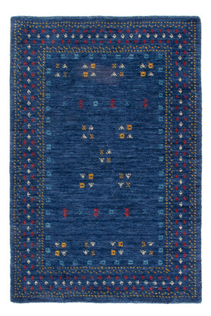 Tappeto di lana - 90 x 60 cm - blu scuro