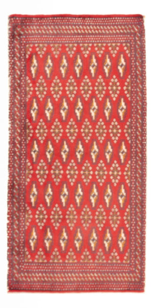 Tappeto Turkaman - 130 x 62 cm - rosso