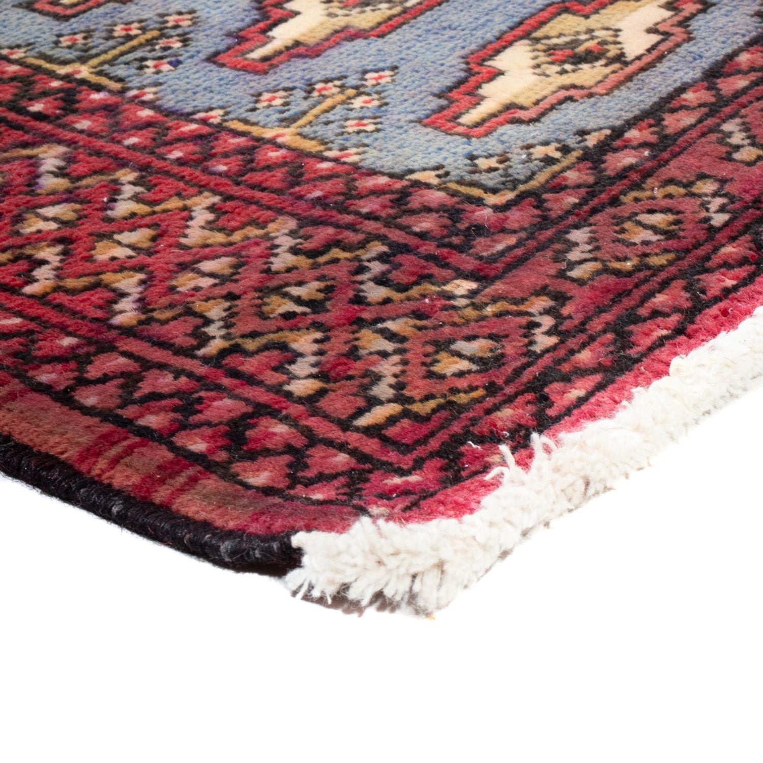 Tappeto corsia Tappeto Turkaman - 136 x 57 cm - blu chiaro