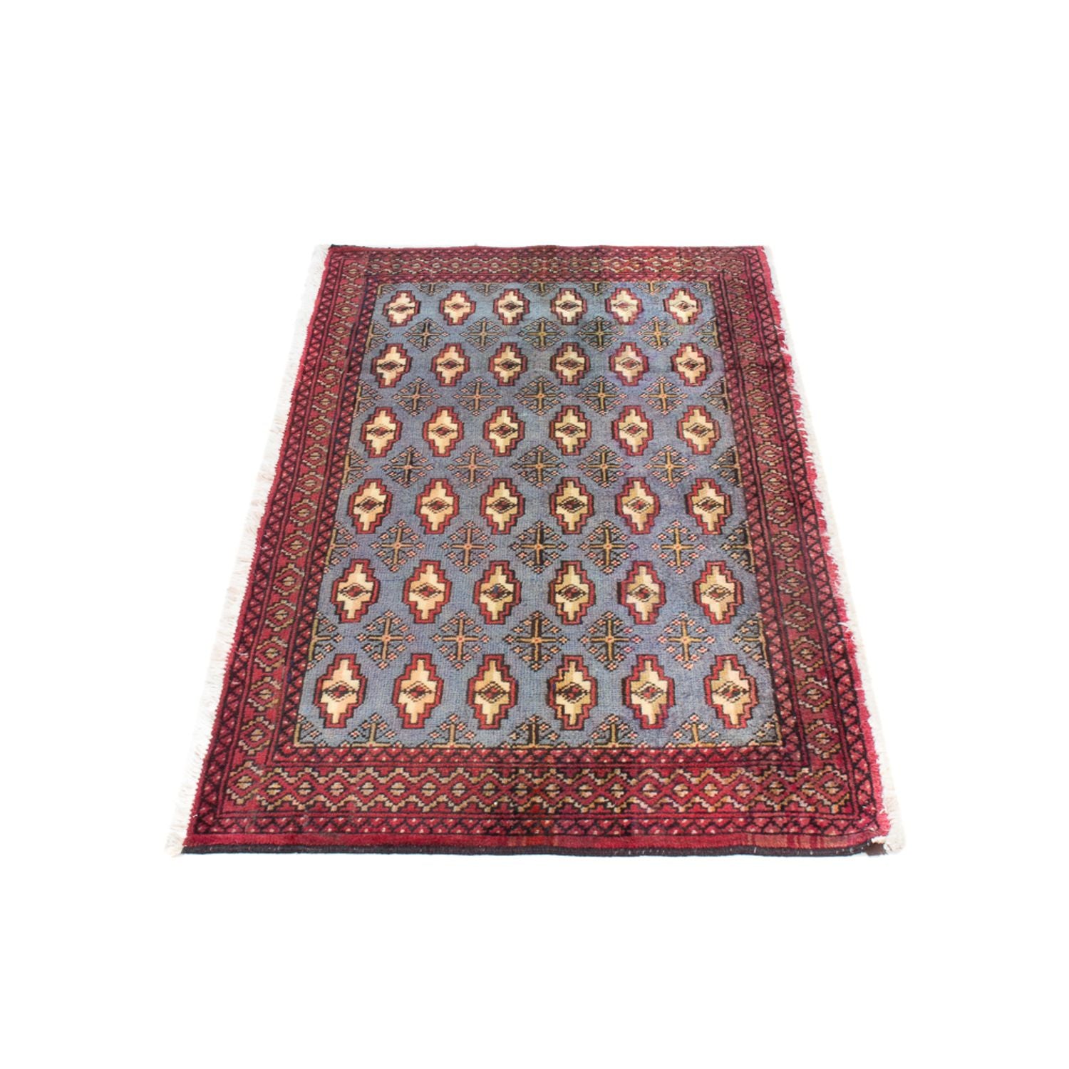 Tappeto corsia Tappeto Turkaman - 136 x 57 cm - blu chiaro