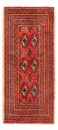 Tappeto Turkaman - 100 x 50 cm - rosso scuro