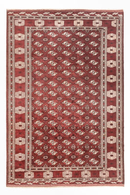 Tappeto Turkaman - 380 x 260 cm - rosso scuro