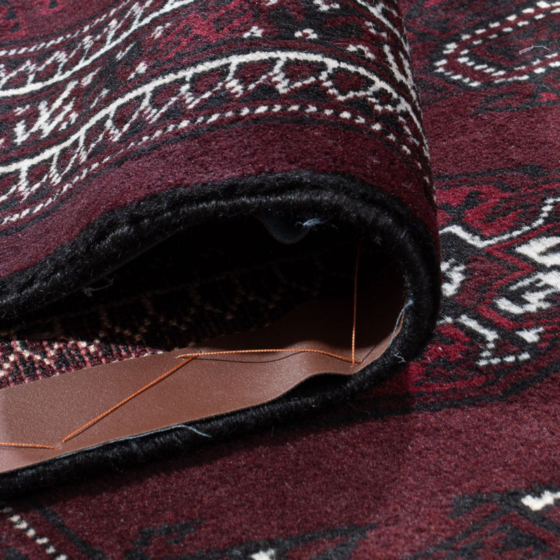 Tappeto Turkaman - 380 x 260 cm - rosso scuro