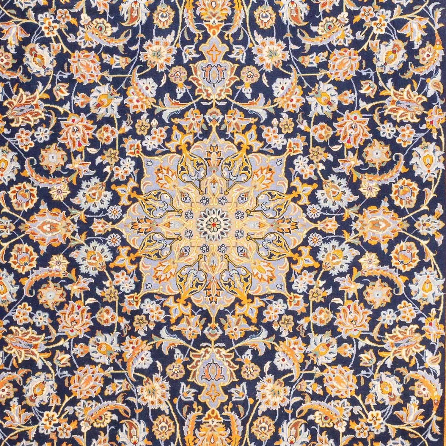 Tappeto Persero - Keshan - 402 x 288 cm - blu scuro