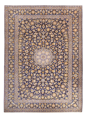 Tappeto Persero - Keshan - 420 x 318 cm - blu scuro