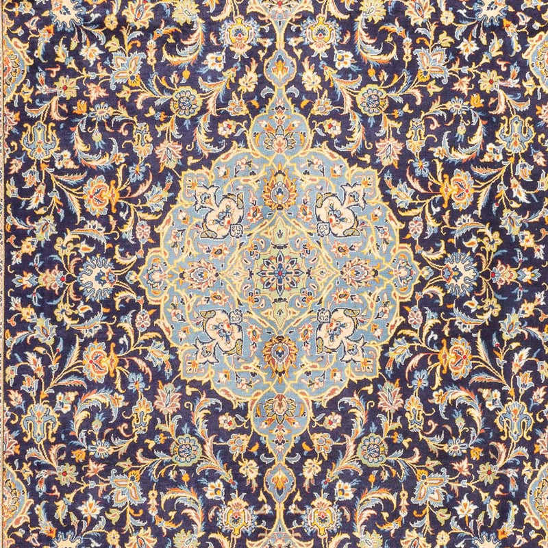 Tappeto Persero - Keshan quadrato  - 410 x 395 cm - blu scuro