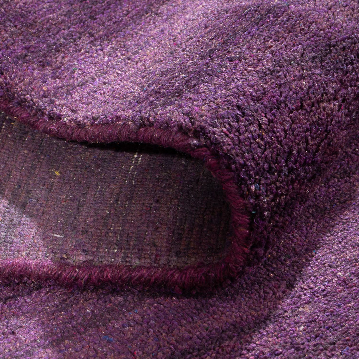 Tappeto corsia Tappeto Gabbeh - Indus - 300 x 80 cm - viola