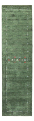 Tappeto corsia Tappeto Gabbeh - Indus - 300 x 80 cm - verde