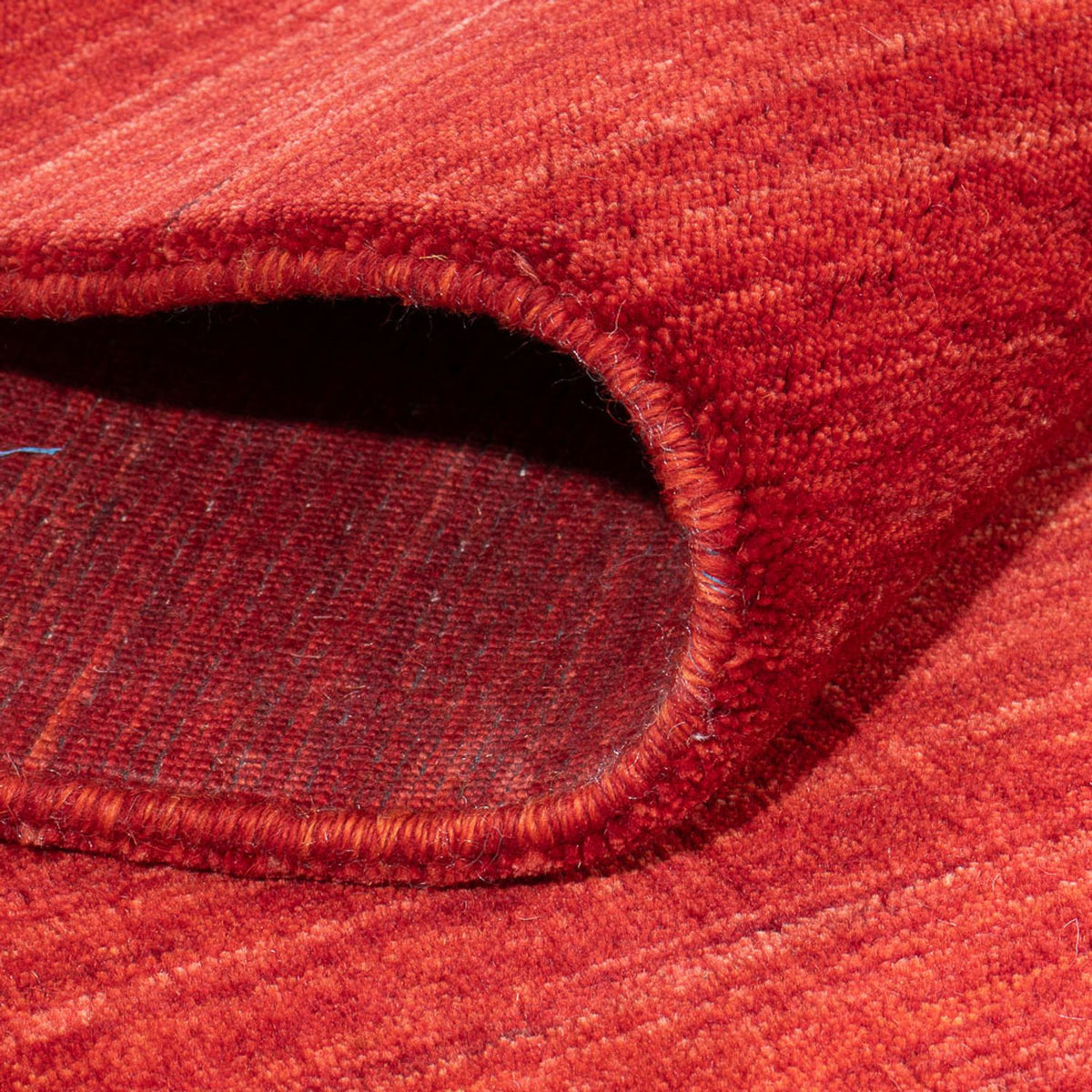 Tappeto Gabbeh - Loribaft Indus quadrato  - 200 x 200 cm - rosso