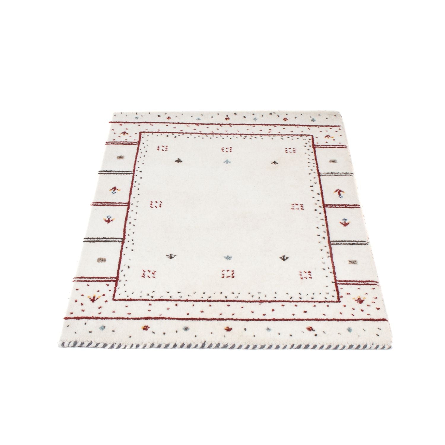 Tappeto Gabbeh - Loribaft Softy - 90 x 60 cm - grigio chiaro