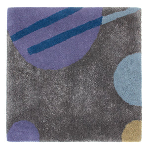 Tappeto di lana quadrato  - 63 x 62 cm - multicolore