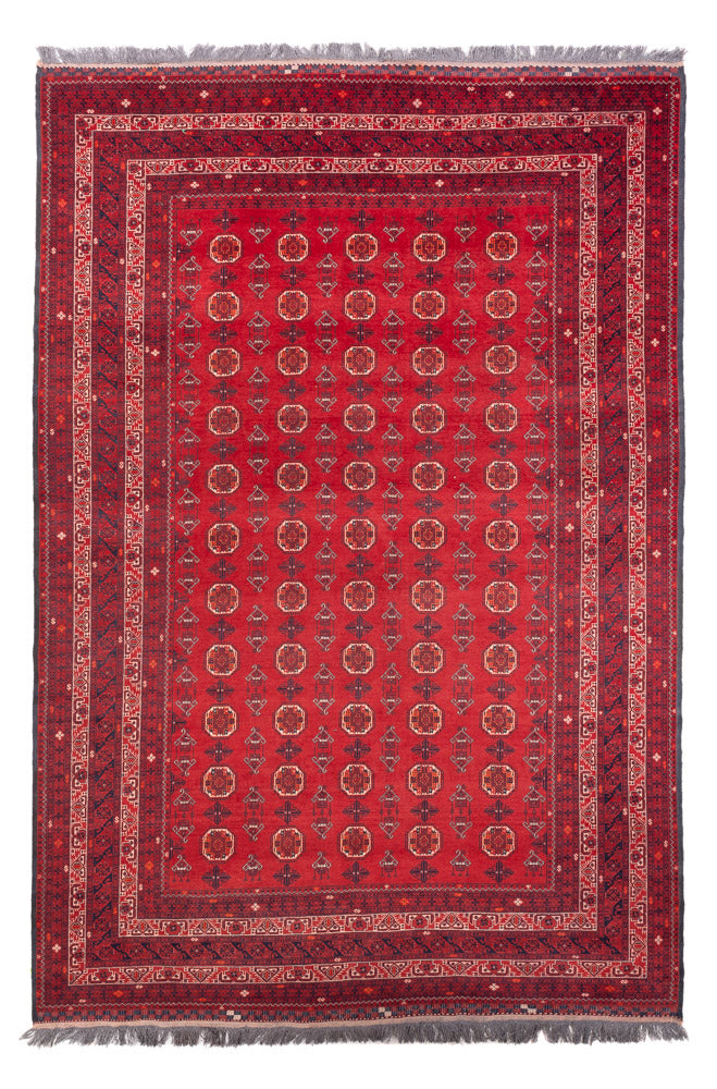 Tappeto afgano - Bukhara - 278 x 191 cm - rosso
