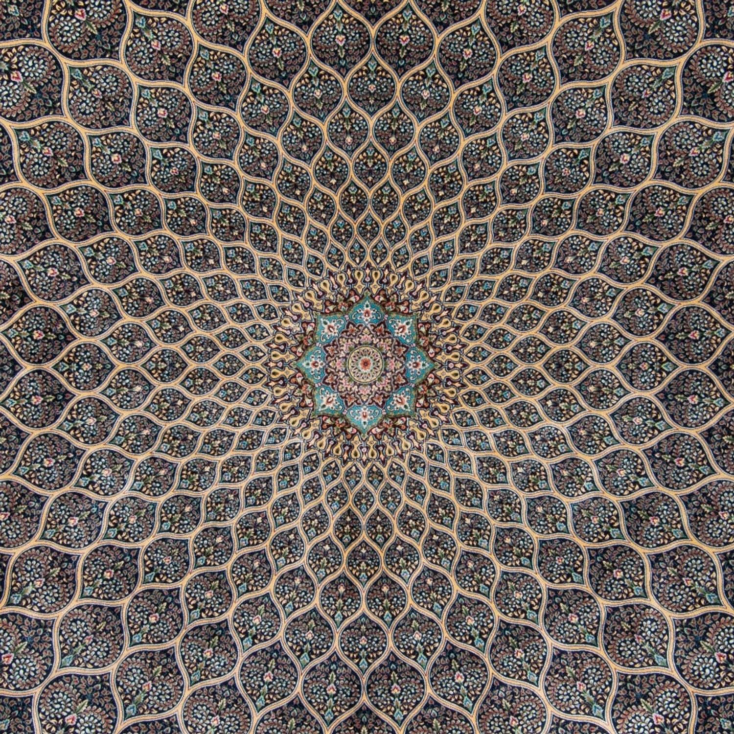 Tappeto Persero - Ghom - 300 x 200 cm - blu scuro