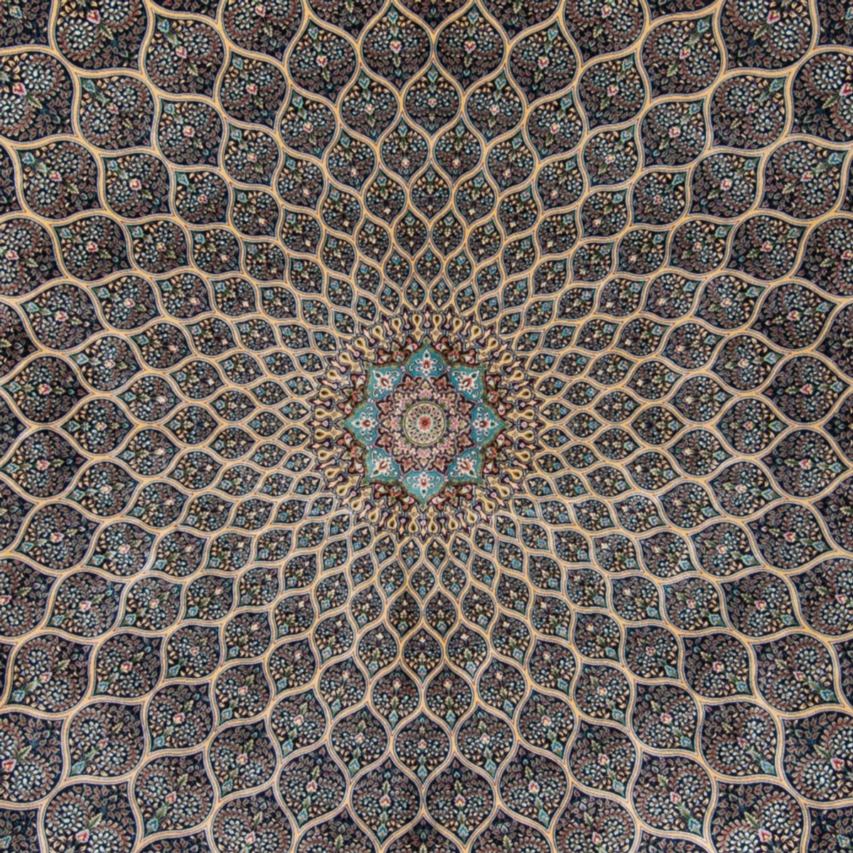 Tappeto Persero - Ghom - 300 x 200 cm - blu scuro