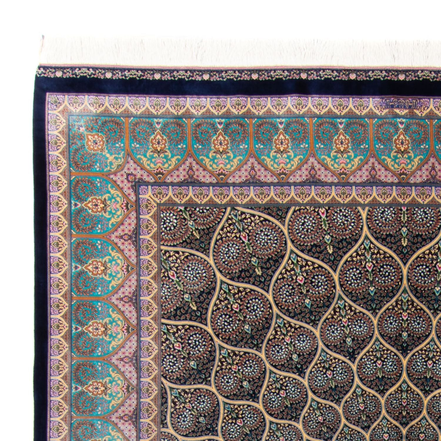 Tappeto Persero - Ghom - 300 x 200 cm - blu scuro
