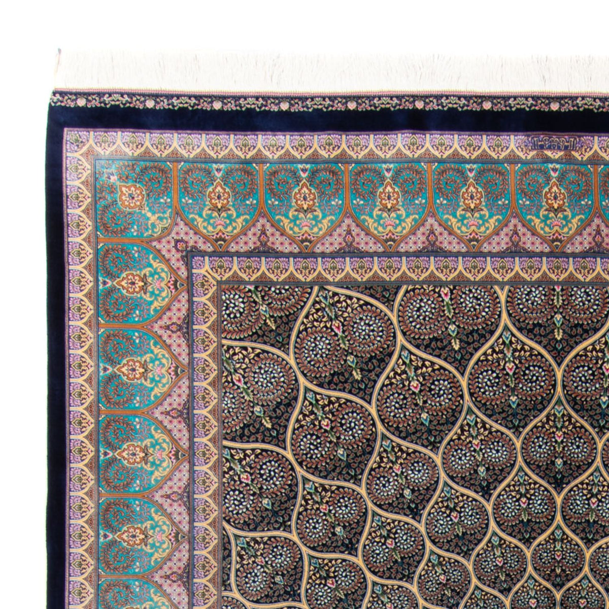 Tappeto Persero - Ghom - 300 x 200 cm - blu scuro