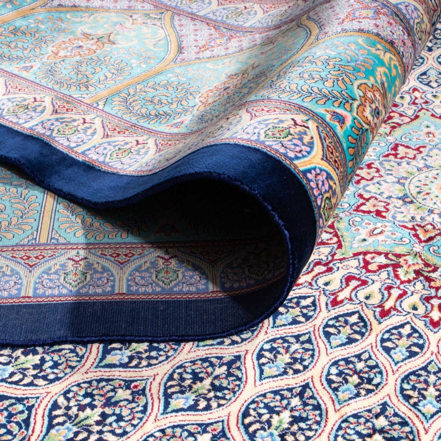 Tappeto Persero - Ghom - 300 x 200 cm - blu scuro