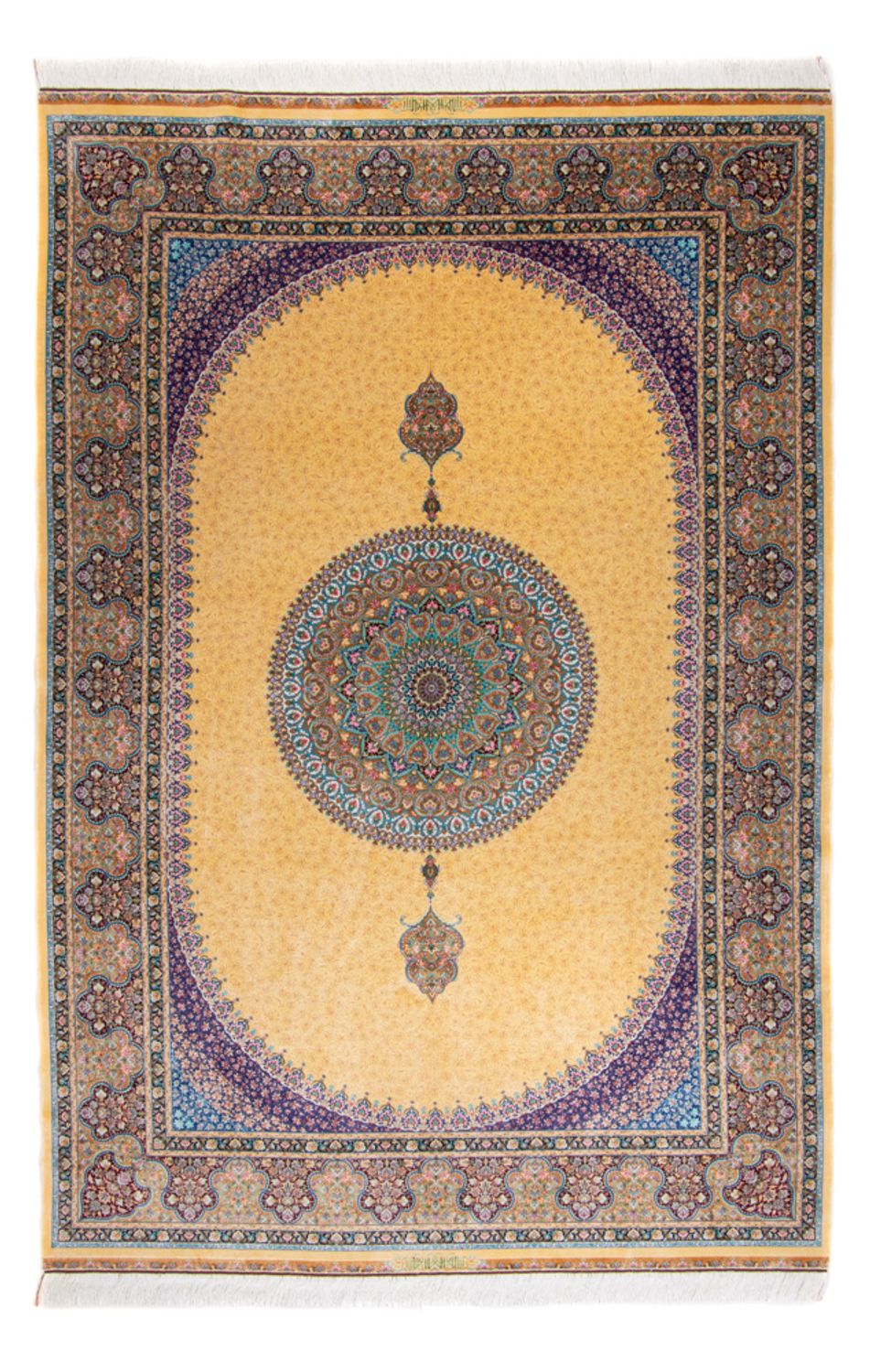 Tappeto Persero - Ghom - 300 x 200 cm - oro