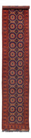 Tappeto corsia Tappeto afgano - 394 x 80 cm - rosso scuro
