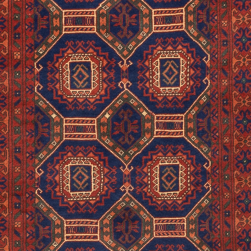 Tappeto corsia Tappeto afgano - 394 x 80 cm - rosso scuro