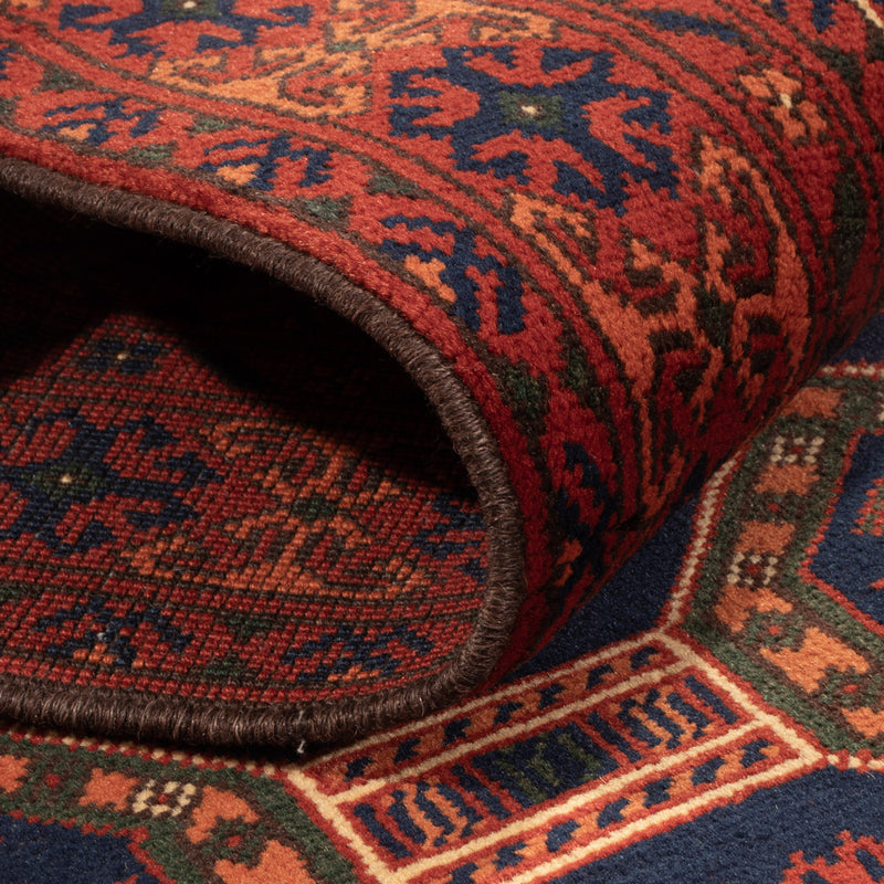 Tappeto corsia Tappeto afgano - 394 x 80 cm - rosso scuro