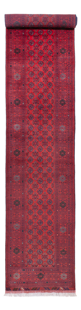 Tappeto corsia Tappeto afgano - Bukhara - 479 x 89 cm - rosso
