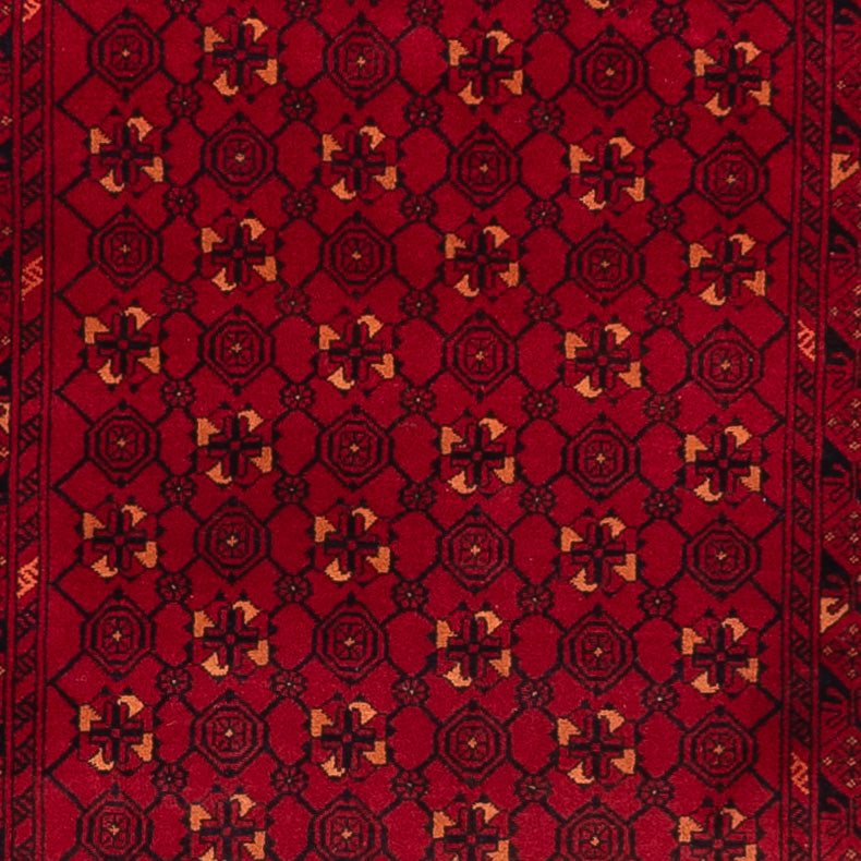 Tappeto corsia Tappeto afgano - Bukhara - 273 x 86 cm - rosso