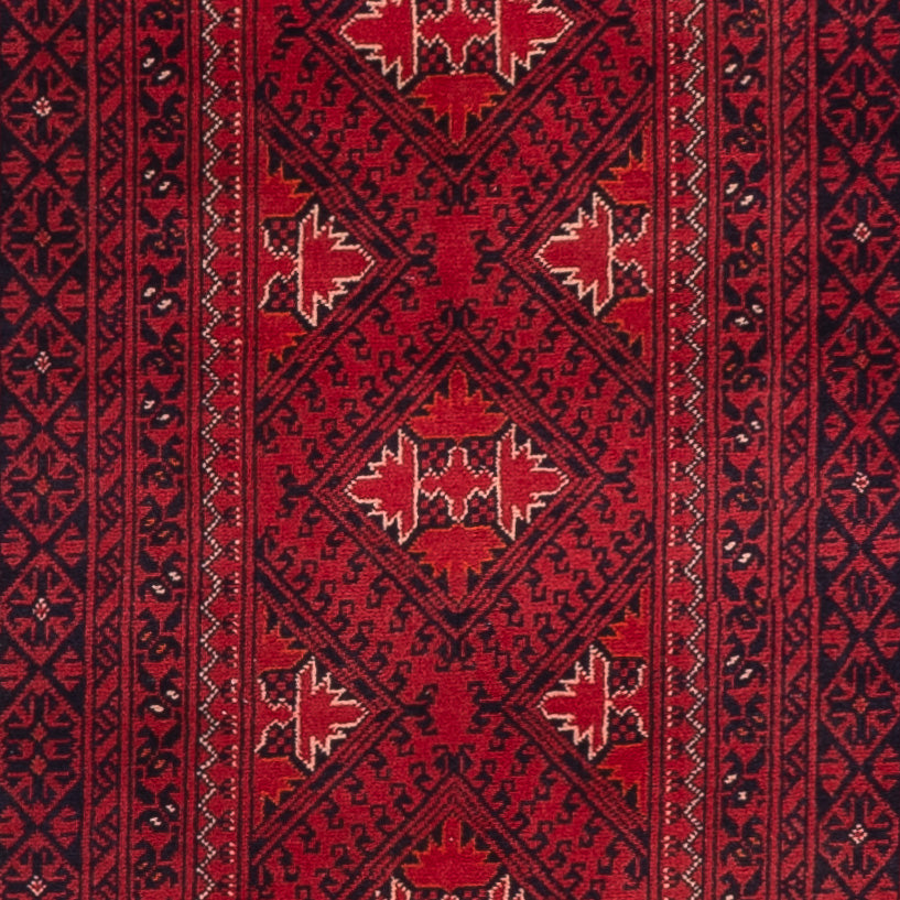Tappeto corsia Tappeto afgano - 390 x 77 cm - rosso