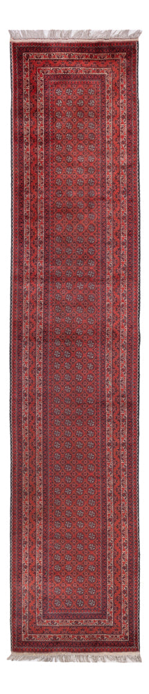 Tappeto corsia Tappeto afgano - Bukhara - 376 x 75 cm - rosso