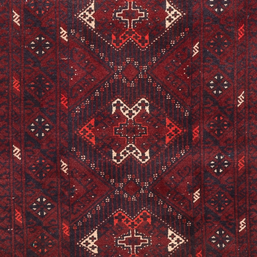 Tappeto corsia Tappeto afgano - 300 x 79 cm - rosso