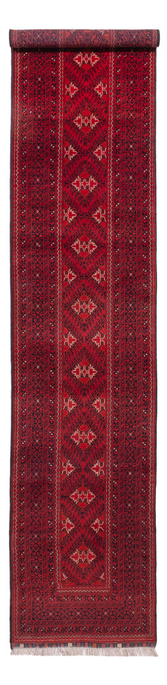 Tappeto corsia Tappeto afgano - 388 x 77 cm - rosso