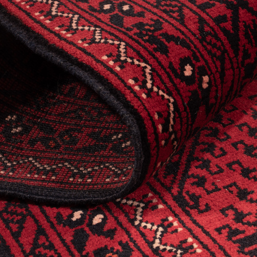 Tappeto corsia Tappeto afgano - 388 x 77 cm - rosso