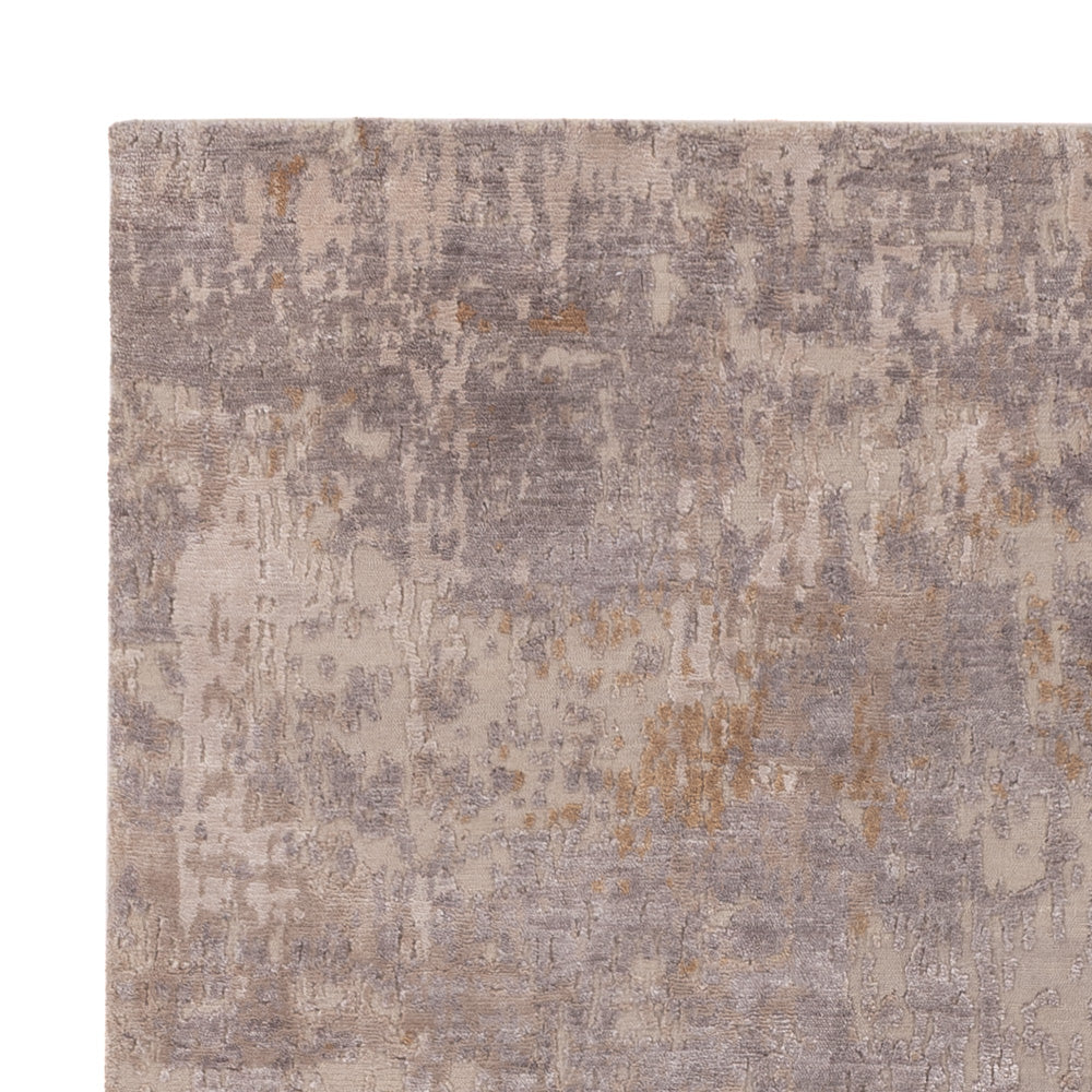 Designer Teppich - 197 x 154 cm - silber