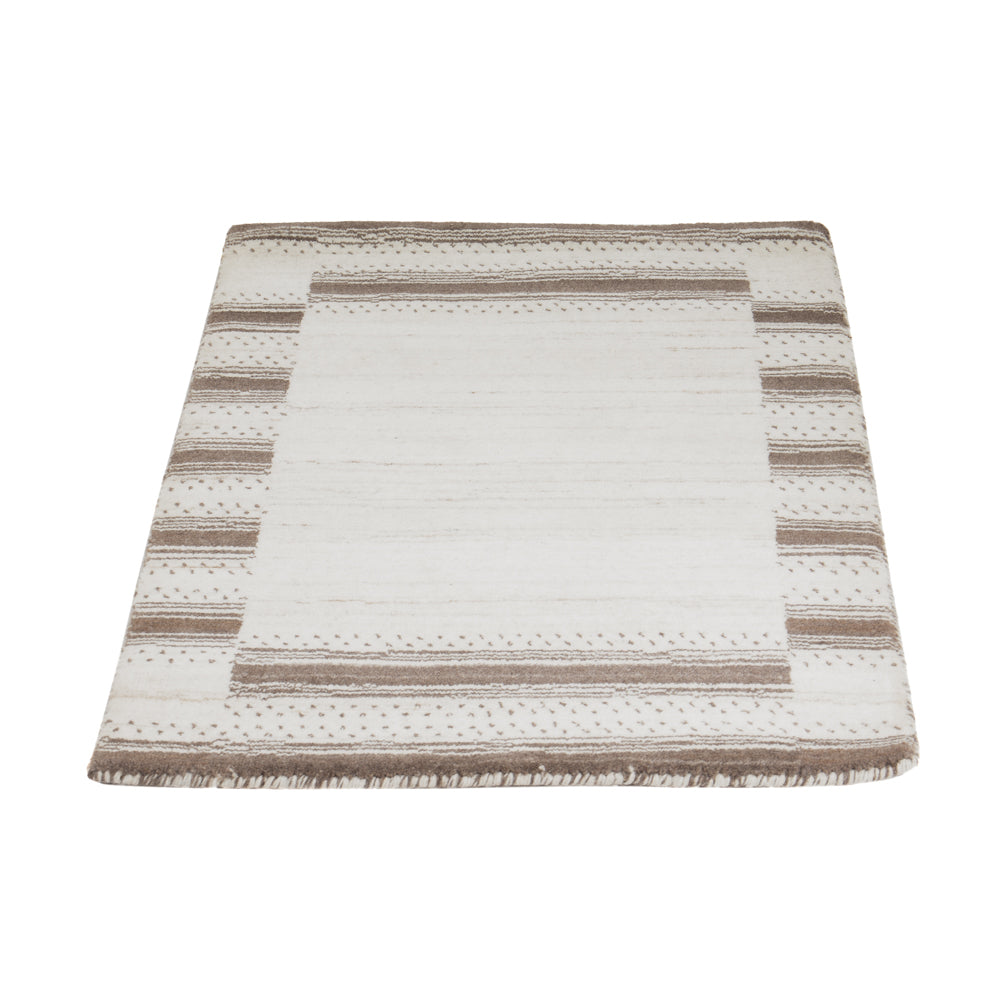 Gabbeh Teppich - Loribaft Softy - 90 x 60 cm - naturweiß