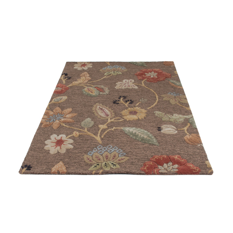 Wollteppich - 185 x 120 cm - silber