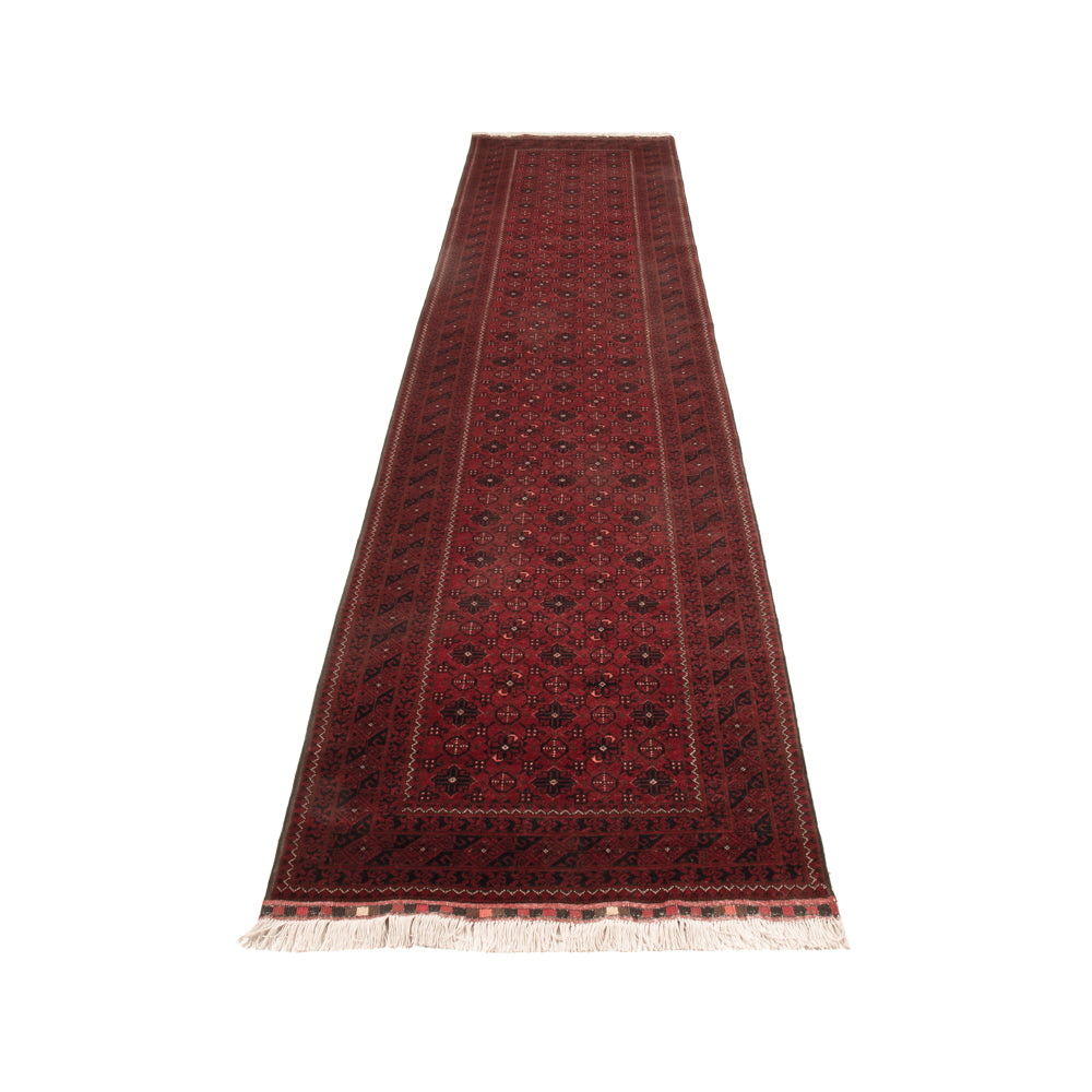 Tappeto corsia Tappeto afgano - 384 x 84 cm - rosso