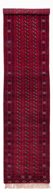 Tappeto corsia Tappeto afgano - Bukhara - 397 x 86 cm - rosso