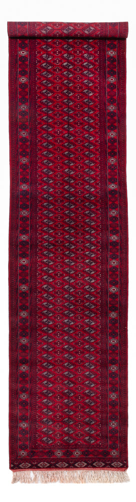 Tappeto corsia Tappeto afgano - Bukhara - 397 x 86 cm - rosso