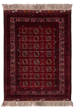 Tappeto afgano - Bukhara - 140 x 102 cm - rosso scuro