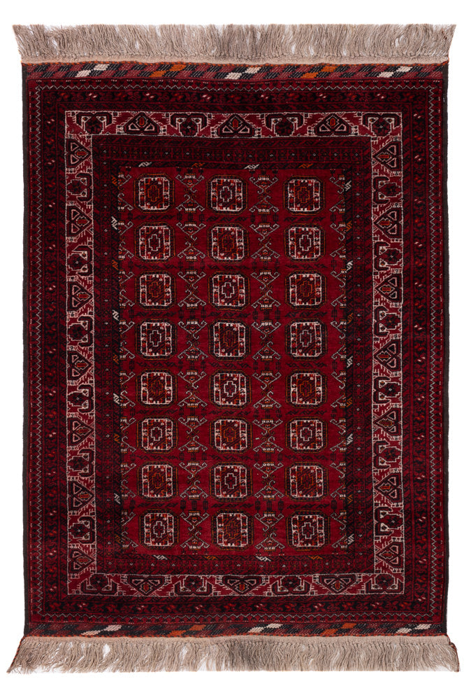 Tappeto afgano - Bukhara - 140 x 102 cm - rosso scuro