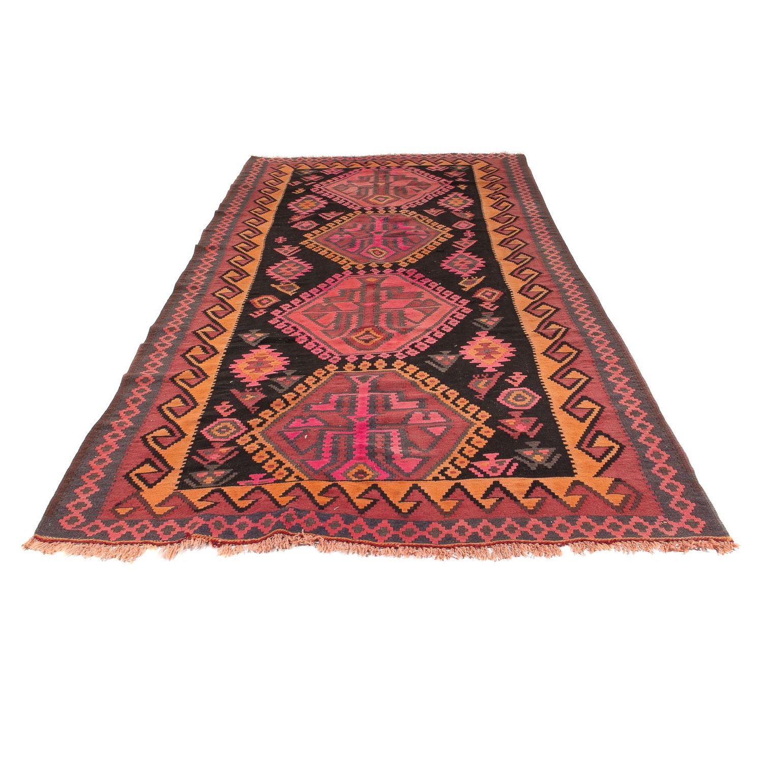 Tappeto corsia Tappeto Kelim - Vecchio - 330 x 160 cm - multicolore