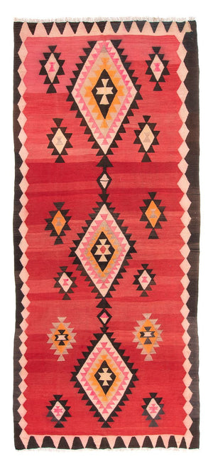 Tappeto corsia Tappeto Kelim - Vecchio - 387 x 160 cm - multicolore