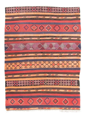 Tappeto Kelim - Vecchio - 210 x 150 cm - multicolore