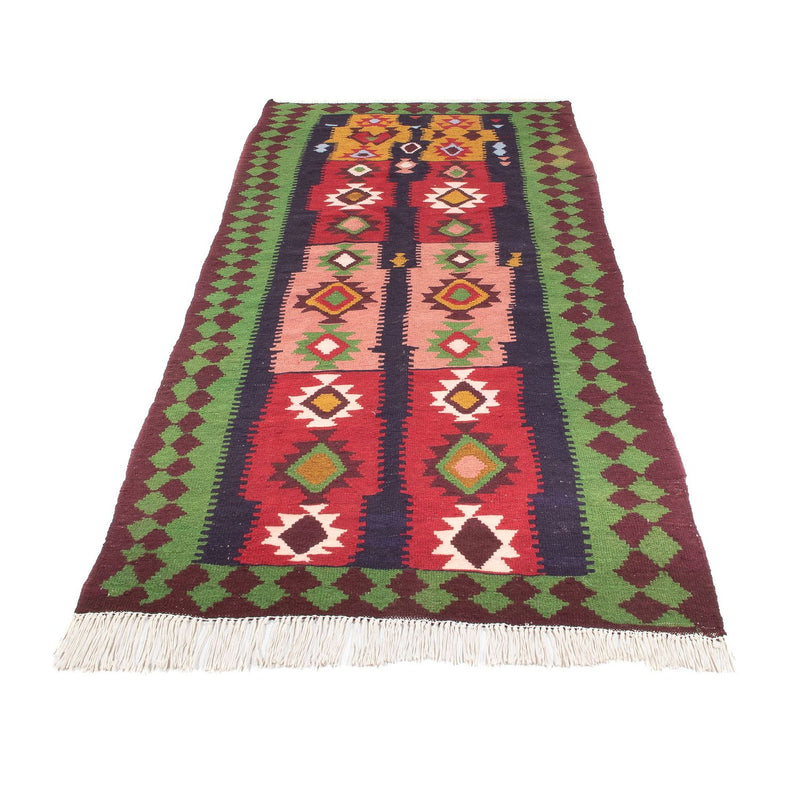 Tappeto corsia Tappeto Kelim - Vecchio - 275 x 110 cm - multicolore