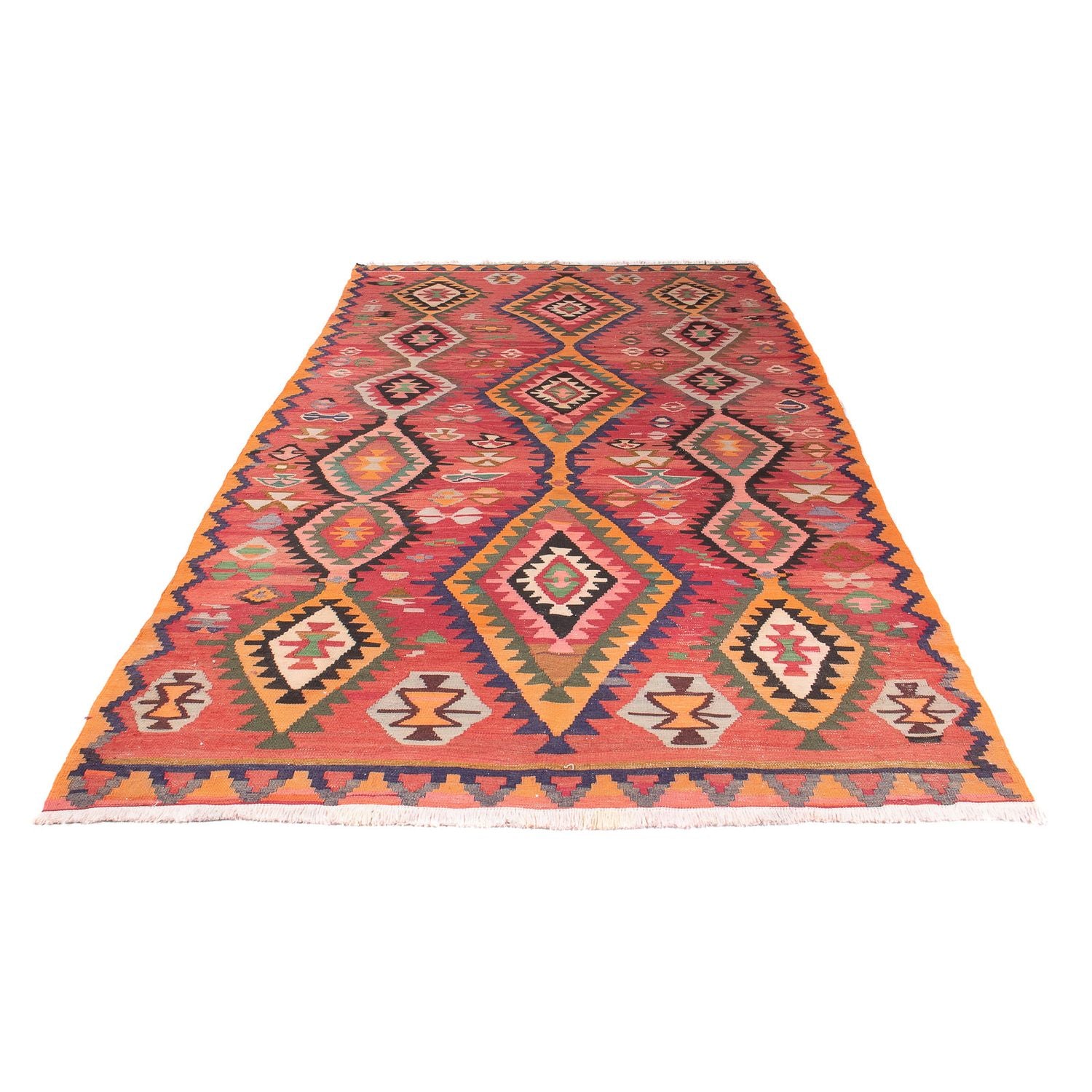 Tappeto corsia Tappeto Kelim - Vecchio - 310 x 165 cm - multicolore