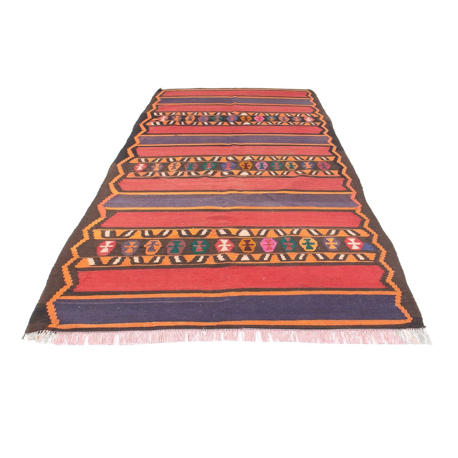 Tappeto corsia Tappeto Kelim - Vecchio - 310 x 144 cm - multicolore