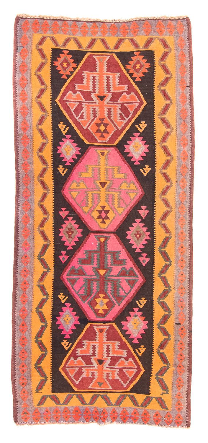 Tappeto corsia Tappeto Kelim - Vecchio - 330 x 150 cm - multicolore