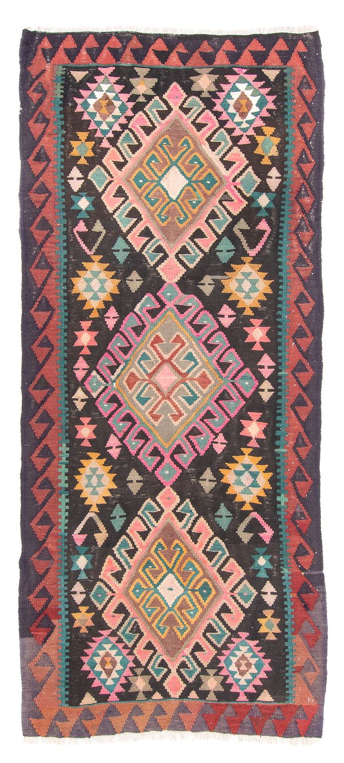 Tappeto corsia Tappeto Kelim - Vecchio - 347 x 150 cm - multicolore