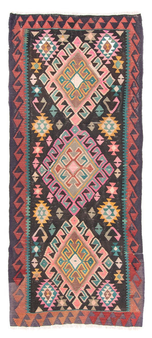 Tappeto corsia Tappeto Kelim - Vecchio - 347 x 150 cm - multicolore