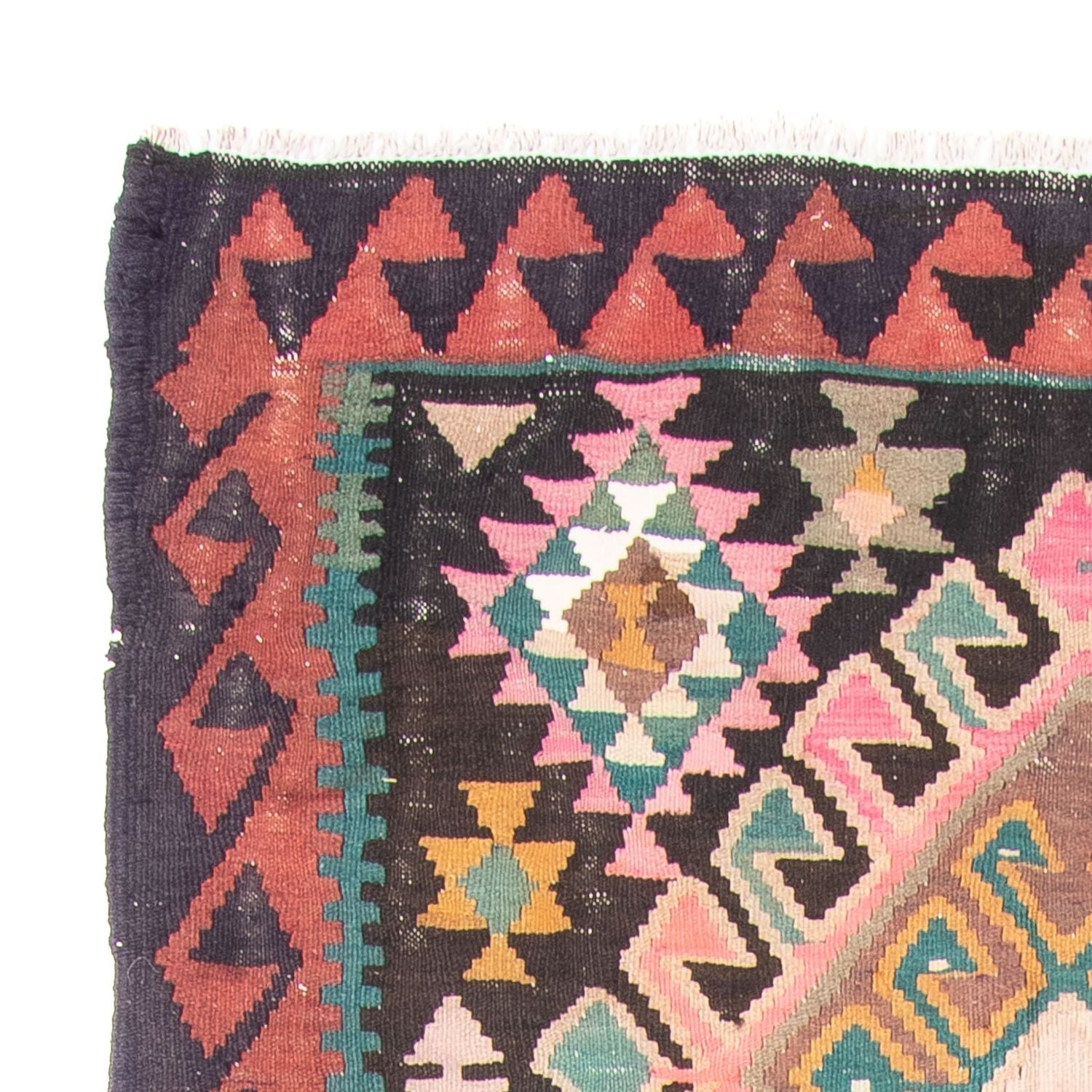 Tappeto corsia Tappeto Kelim - Vecchio - 347 x 150 cm - multicolore